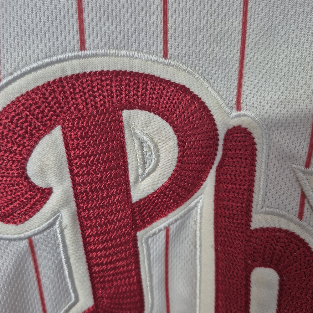 Halladay Phillies Majestic Striped Jersey - Picture 2 of 3